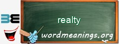 WordMeaning blackboard for realty